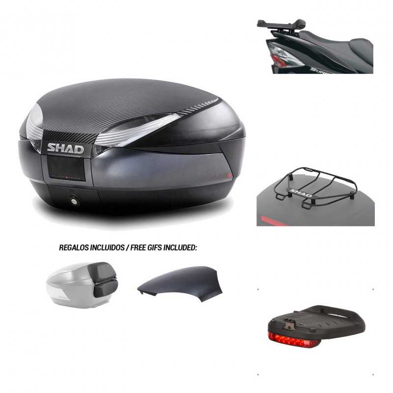 SHAD Baul trasero + herraje montaje accesorios SH48 KIT-181600