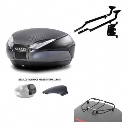SHAD Baul trasero + herraje montaje parrilla portabultos superior SH48 KIT-181359
