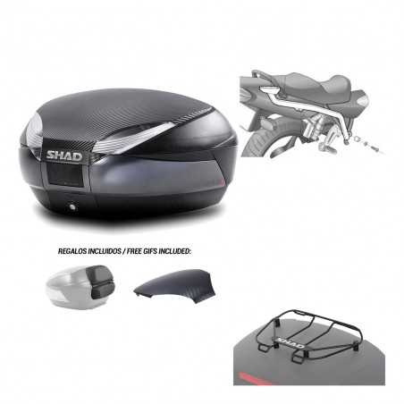 SHAD Baul trasero + herraje montaje parrilla portabultos superior SH48 KIT-181409