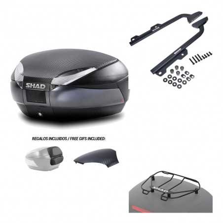 SHAD Baul trasero + herraje montaje parrilla portabultos superior SH48 KIT-181509