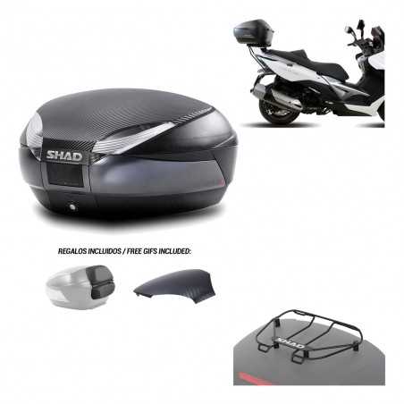 SHAD Baul trasero + herraje montaje parrilla portabultos superior SH48 KIT-181147