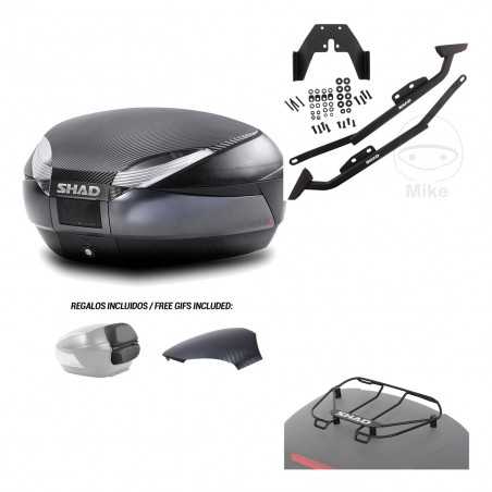 SHAD Baul trasero + herraje montaje parrilla portabultos superior SH48 KIT-181603