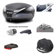 SHAD Baul trasero + herraje montaje accesorios SH48 KIT-181407