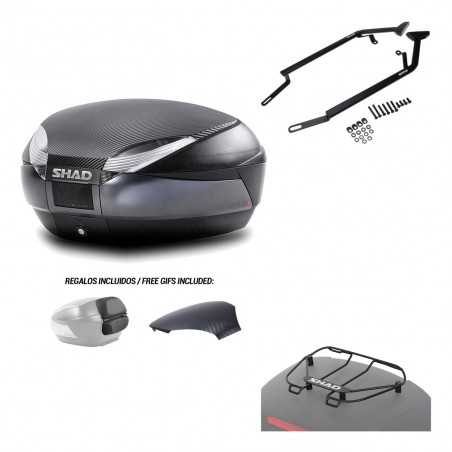 SHAD Baul trasero + herraje montaje parrilla portabultos superior SH48 KIT-181202
