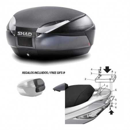 SHAD Baul trasero + herraje montaje SH48 KIT-181151