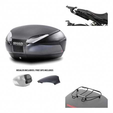 SHAD Baul trasero + herraje montaje parrilla portabultos superior SH48 KIT-181607