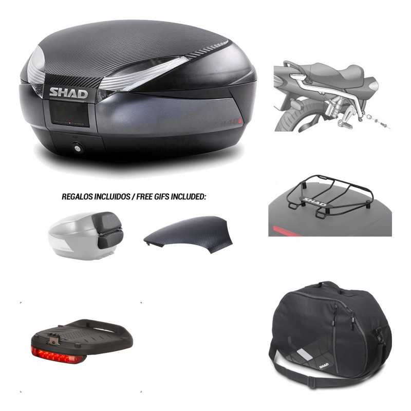 SHAD Baul trasero + herraje montaje accesorios SH48 KIT-181412