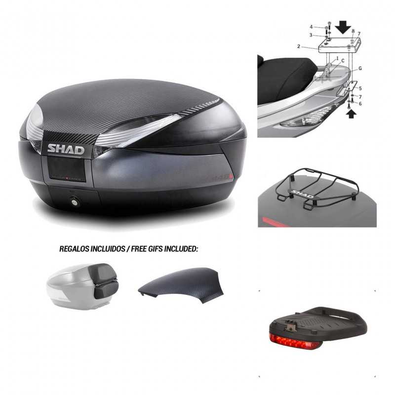 Rear trunk + mounting hardware + accessories  SH48