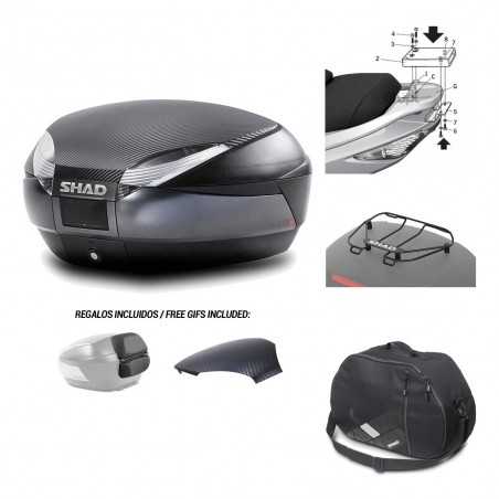 SHAD Baul trasero + herraje montaje accesorios SH48 KIT-181154