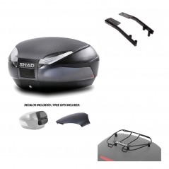 SHAD Baul trasero + herraje montaje parrilla portabultos superior SH48 KIT-181364