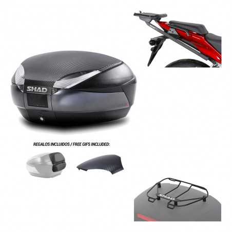 SHAD Baul trasero + herraje montaje parrilla portabultos superior SH48 KIT-181464