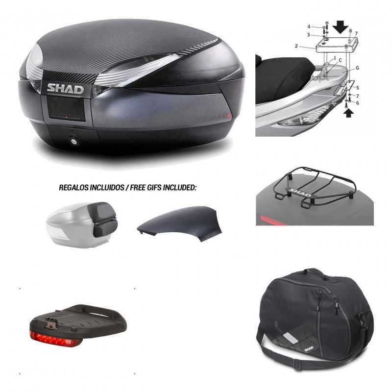 Rear trunk + mounting hardware + accessories  SH48
