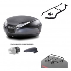 SHAD Baul trasero + herraje montaje parrilla portabultos superior SH48 KIT-181157