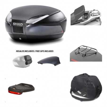 Rear trunk + mounting hardware + accessories SH48