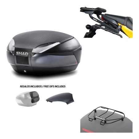 SHAD Baul trasero + herraje montaje parrilla portabultos superior SH48 KIT-181469