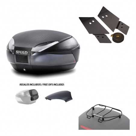 SHAD Baul trasero + herraje montaje parrilla portabultos superior SH48 KIT-181319