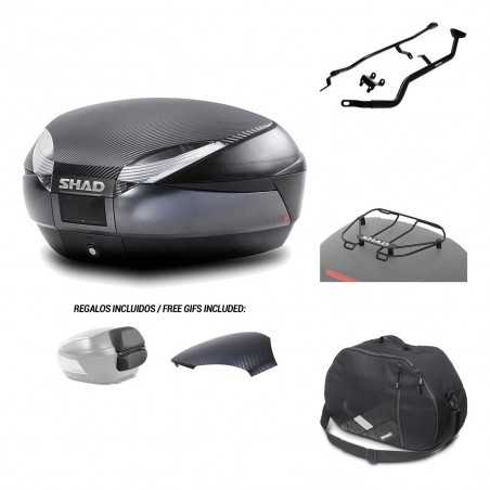 Rear trunk + mounting hardware + accessories SH48