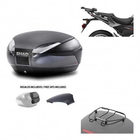 SHAD Baul trasero + herraje montaje parrilla portabultos superior SH48 KIT-181519