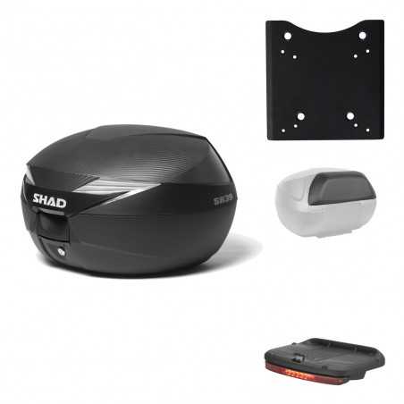 SHAD Baul trasero + herraje montaje accesorios SH39 SH 39 carbono carbonlook KIT-182020
