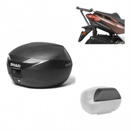 SHAD Baul trasero + herraje montaje respaldo de pasajero SH39 SH 39 carbono carbonlook KIT-182023