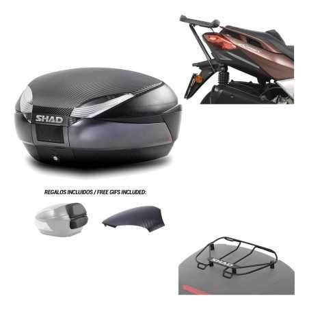 SHAD Baul trasero + herraje montaje parrilla portabultos superior SH48 KIT-181923