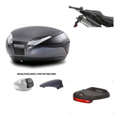 SHAD Baul trasero + herraje montaje luz de freno SH48 KIT-181624