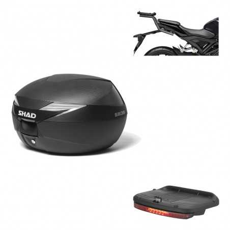 SHAD Baul trasero + herraje montaje luz de freno SH39 SH 39 carbono carbonlook KIT-182026