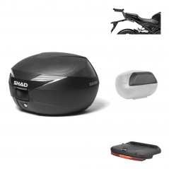 SHAD Baul trasero + herraje montaje accesorios SH39 SH 39 carbono carbonlook KIT-182028
