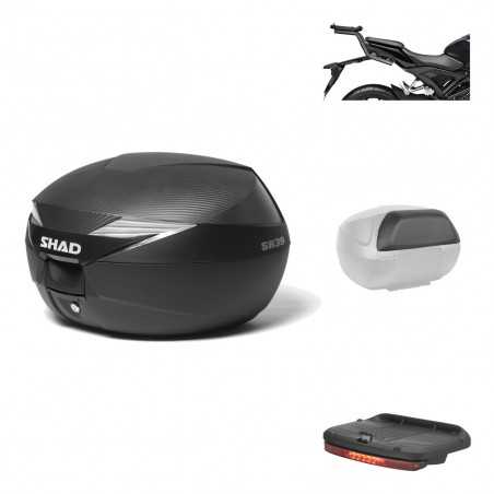 SHAD Baul trasero + herraje montaje accesorios SH39 SH 39 carbono carbonlook KIT-182028