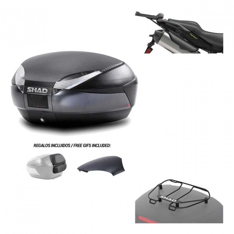 SHAD Baul trasero + herraje montaje parrilla portabultos superior SH48 KIT-181627