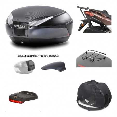 Rear trunk + mounting hardware + accessories SH48