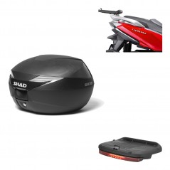SHAD Baul trasero + herraje montaje luz de freno SH39 SH 39 carbono carbonlook KIT-182030