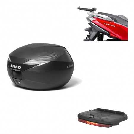 SHAD Baul trasero + herraje montaje luz de freno SH39 SH 39 carbono carbonlook KIT-182030