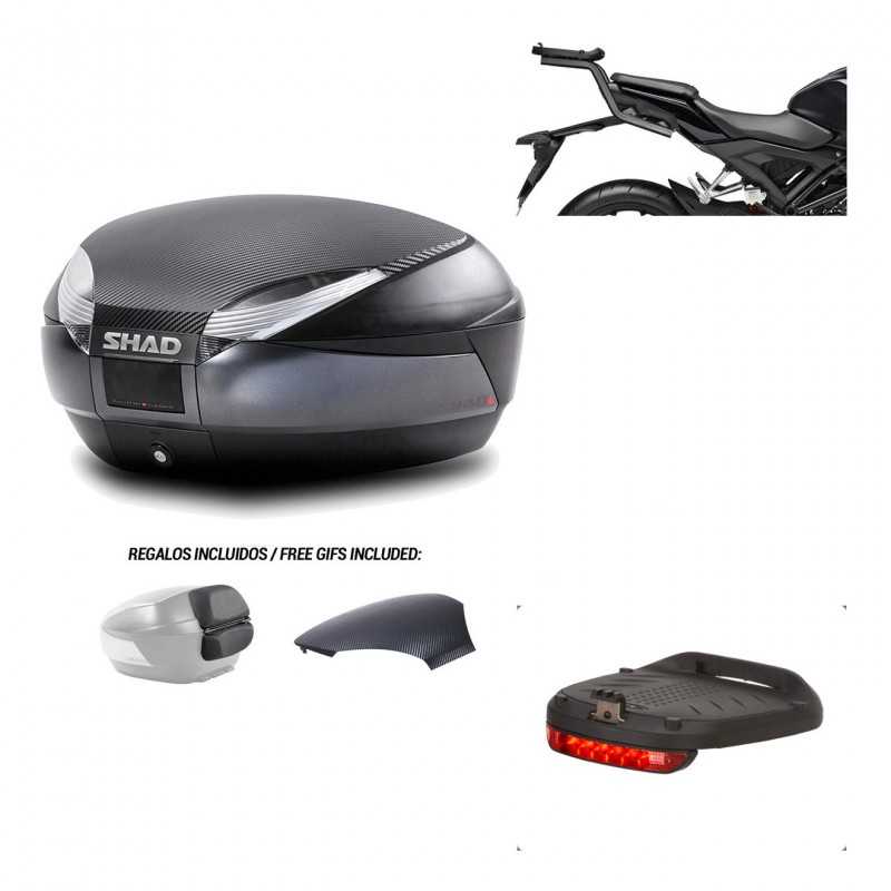 SHAD Baul trasero + herraje montaje luz de freno SH48 KIT-181928
