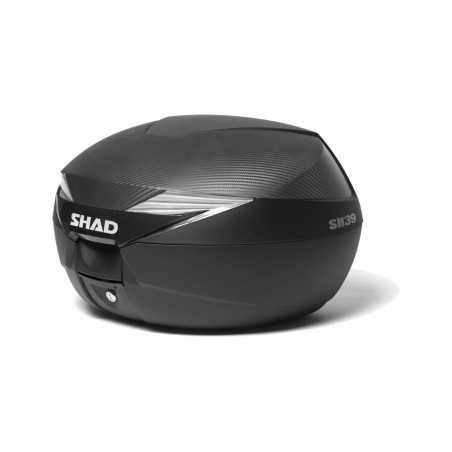 SHAD Baul trasero + herraje montaje respaldo de pasajero SH39 SH 39 carbono carbonlook KIT-182031