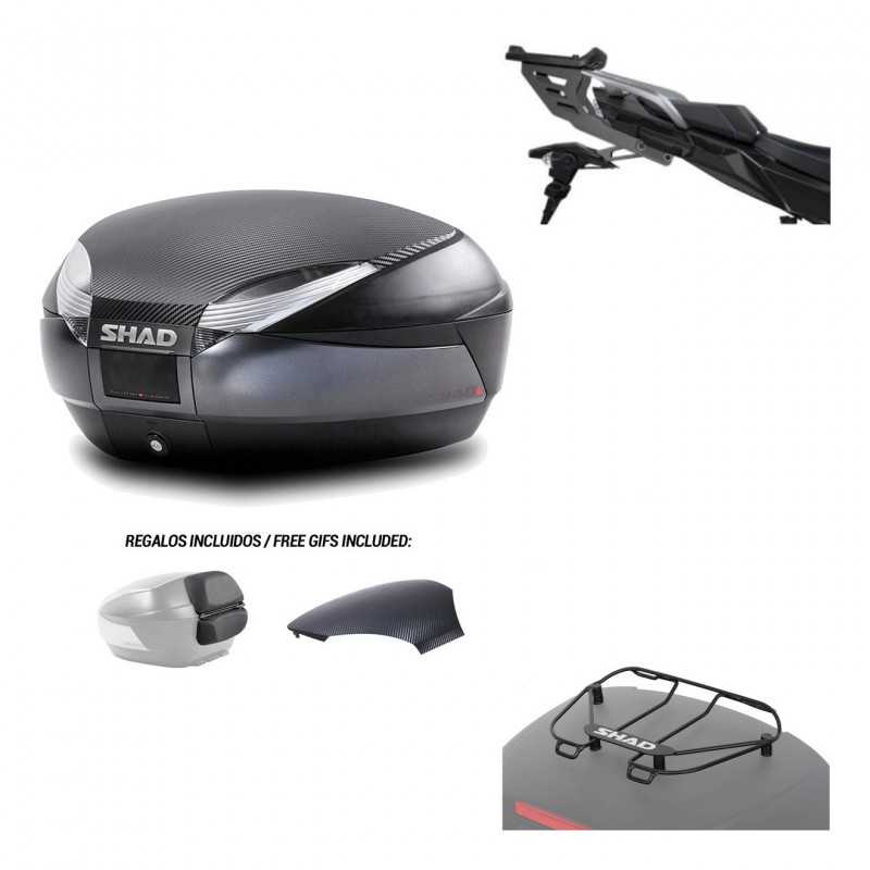 SHAD Baul trasero + herraje montaje parrilla portabultos superior SH48 KIT-181731