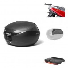 SHAD Baul trasero + herraje montaje accesorios SH39 SH 39 carbono carbonlook KIT-182032