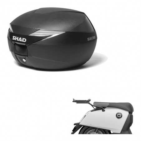 SHAD Baul trasero + herraje montaje SH39 SH 39 carbono carbonlook KIT-182033