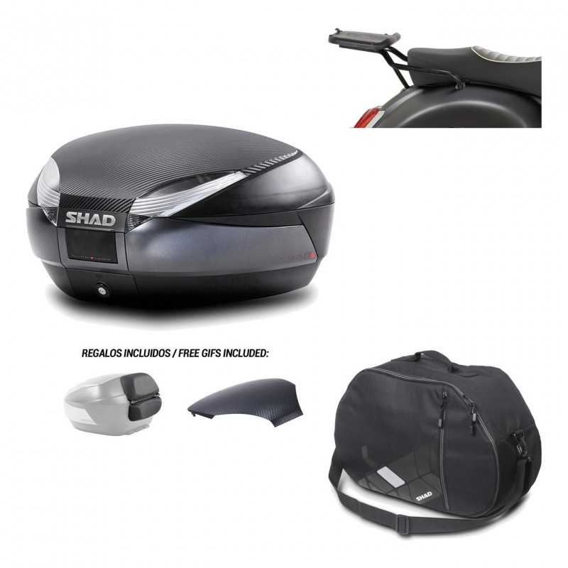 SHAD Baul trasero + herraje montaje bolsa interna SH48 KIT-181881