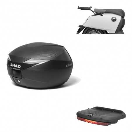 SHAD Baul trasero + herraje montaje luz de freno SH39 SH 39 carbono carbonlook KIT-182034