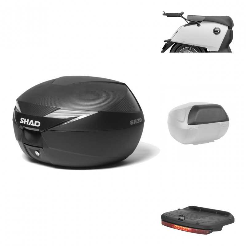 SHAD Baul trasero + herraje montaje accesorios SH39 SH 39 carbono carbonlook KIT-182036
