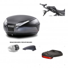 SHAD Baul trasero + herraje montaje luz de freno SH48 KIT-181784