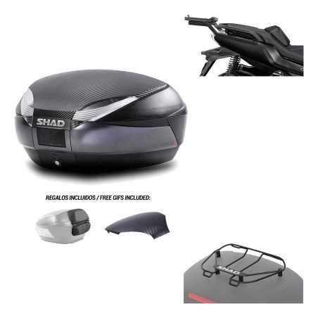 SHAD Baul trasero + herraje montaje parrilla portabultos superior SH48 KIT-181835