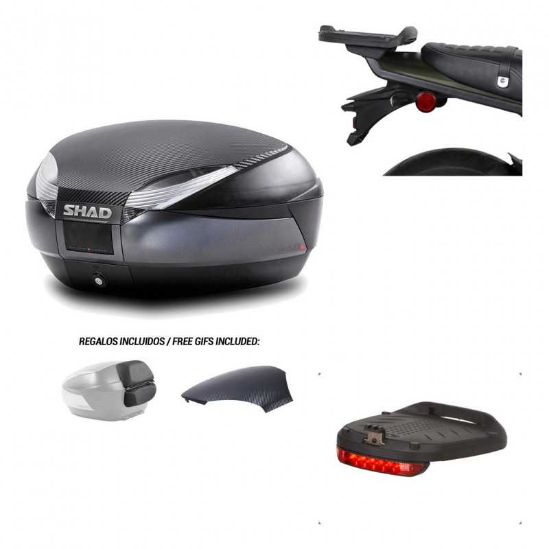SHAD Baul trasero + herraje montaje luz de freno SH48 KIT-181688