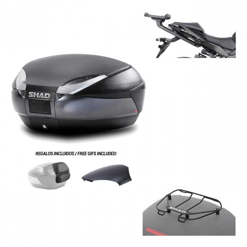 SHAD Baul trasero + herraje montaje parrilla portabultos superior SH48 KIT-181787
