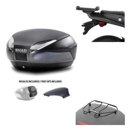 SHAD Baul trasero + herraje montaje parrilla portabultos superior SH48 KIT-181691