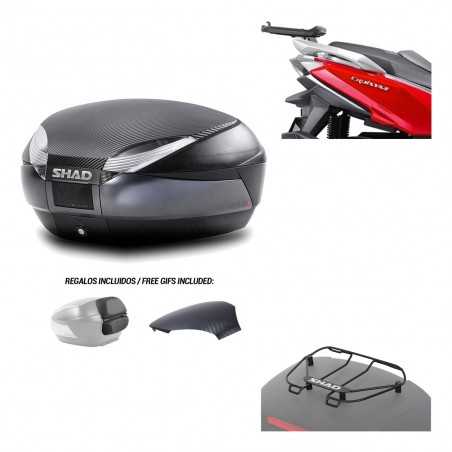 SHAD Baul trasero + herraje montaje parrilla portabultos superior SH48 KIT-181939