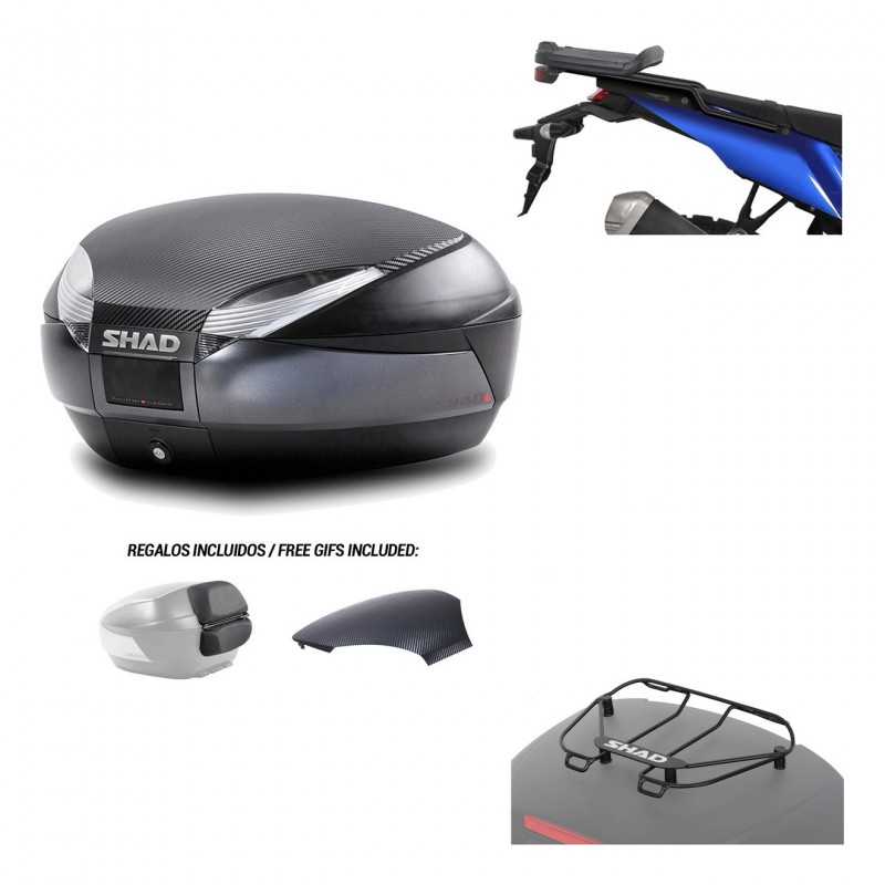 SHAD Baul trasero + herraje montaje parrilla portabultos superior SH48 KIT-181891