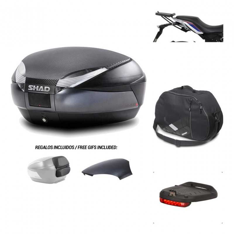 SHAD Baul trasero + herraje montaje accesorios SH48 KIT-181642