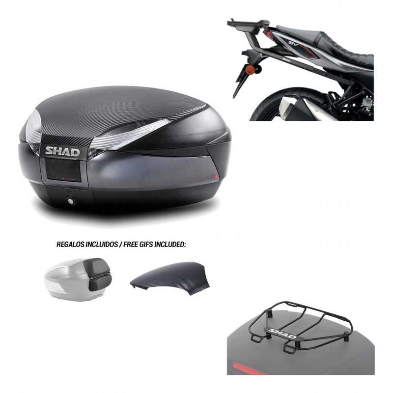 SHAD Baul trasero + herraje montaje parrilla portabultos superior SH48 KIT-181699